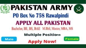 Latest Government Pakistan Army At Po Box Jobs 2022